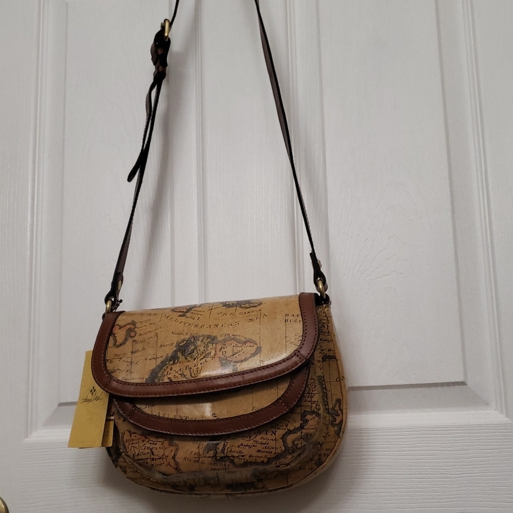 Patricia‎ Nash Ryton Oil Double Flap Crossbody.  NWT